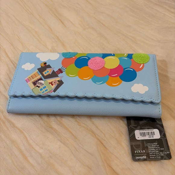 Disney / PIXAR Handbags - Loungefly PIXAR Blue Up Themed Tri Fold Wallet NWT